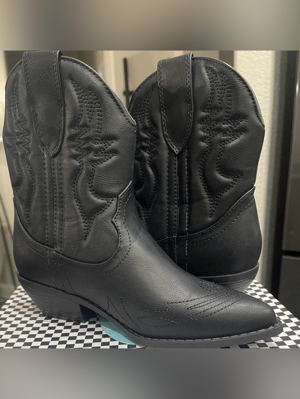 Black Western Booties
